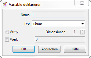 Variable deklarieren